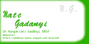 mate gadanyi business card
